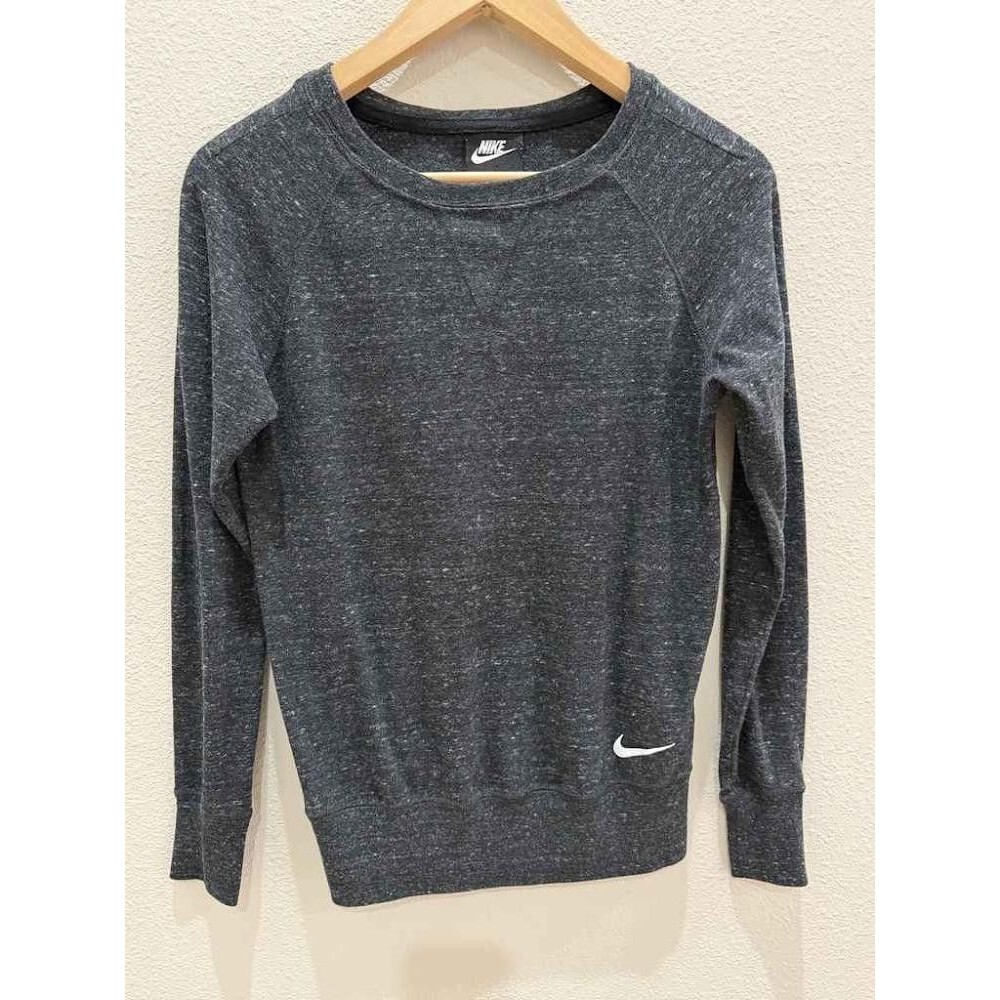 Nike Gym Vintage Heather Gray Raglan Sweatshirt XS